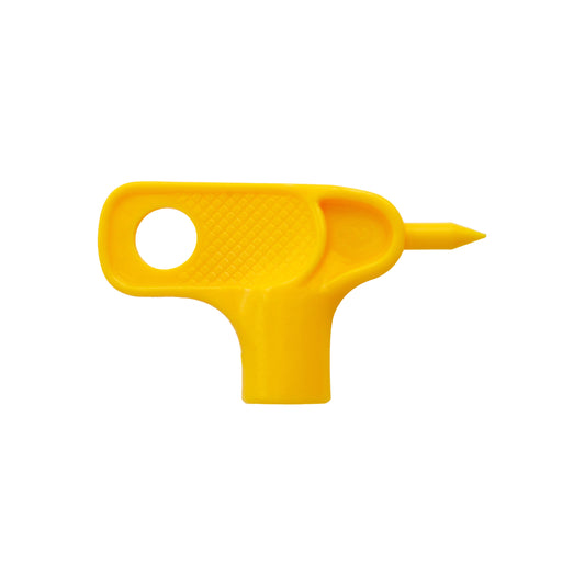 Yellow key punch on a white background
