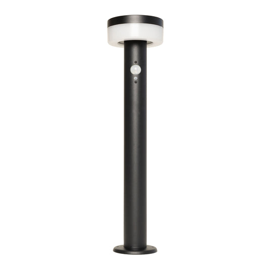 Black Stainless Steel Solar Bollard | Motion Sensor | MIDNIGHT