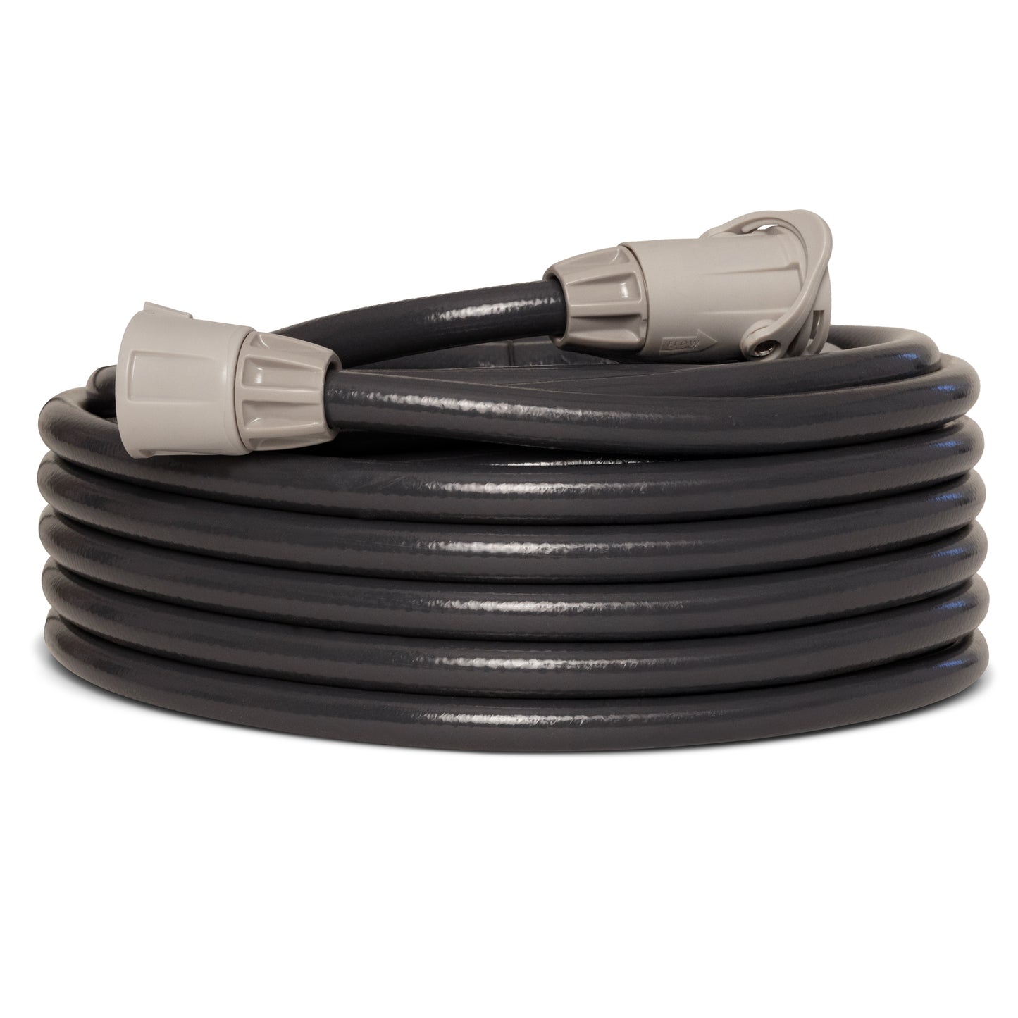 30m charcoal coloured  UltraFlex igh Perfomrant Garden Hose on a white background