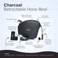 Hi-Flow 25m Retractable Hose Reel | Charcoal