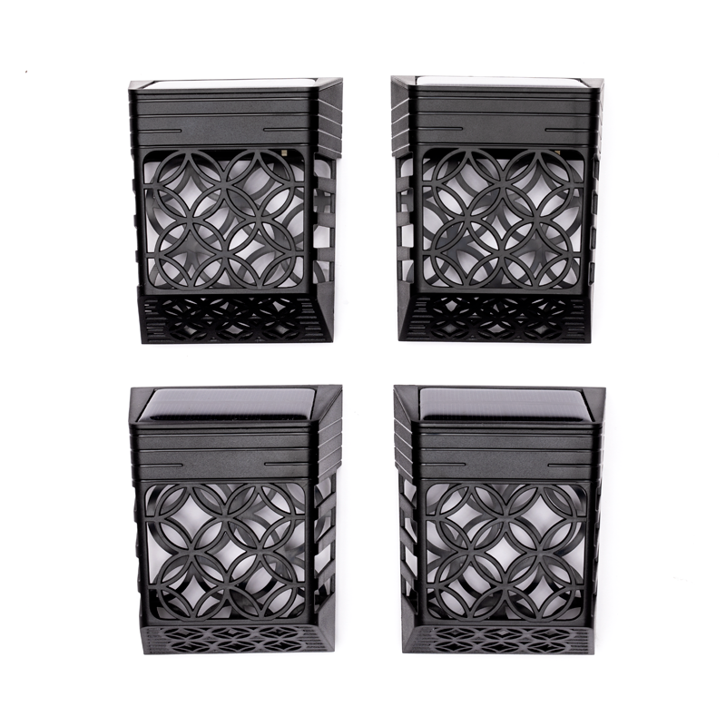Criss cross solar best sale wall lights 4pk