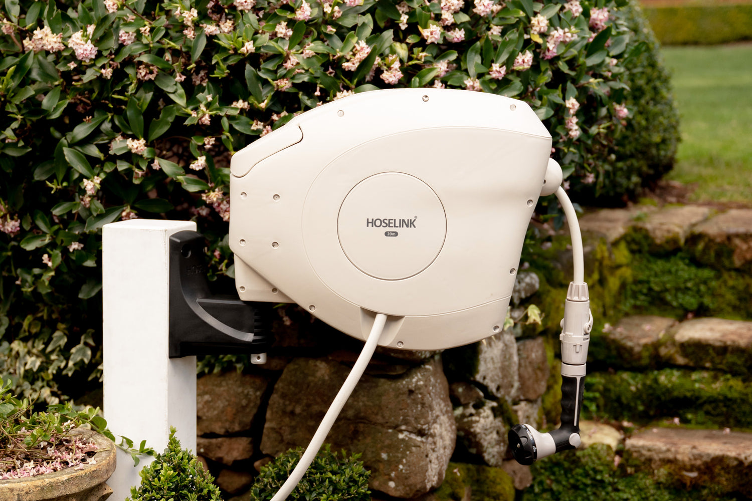 Hoselink 30m Retractable Garden Hose Reel - Beige