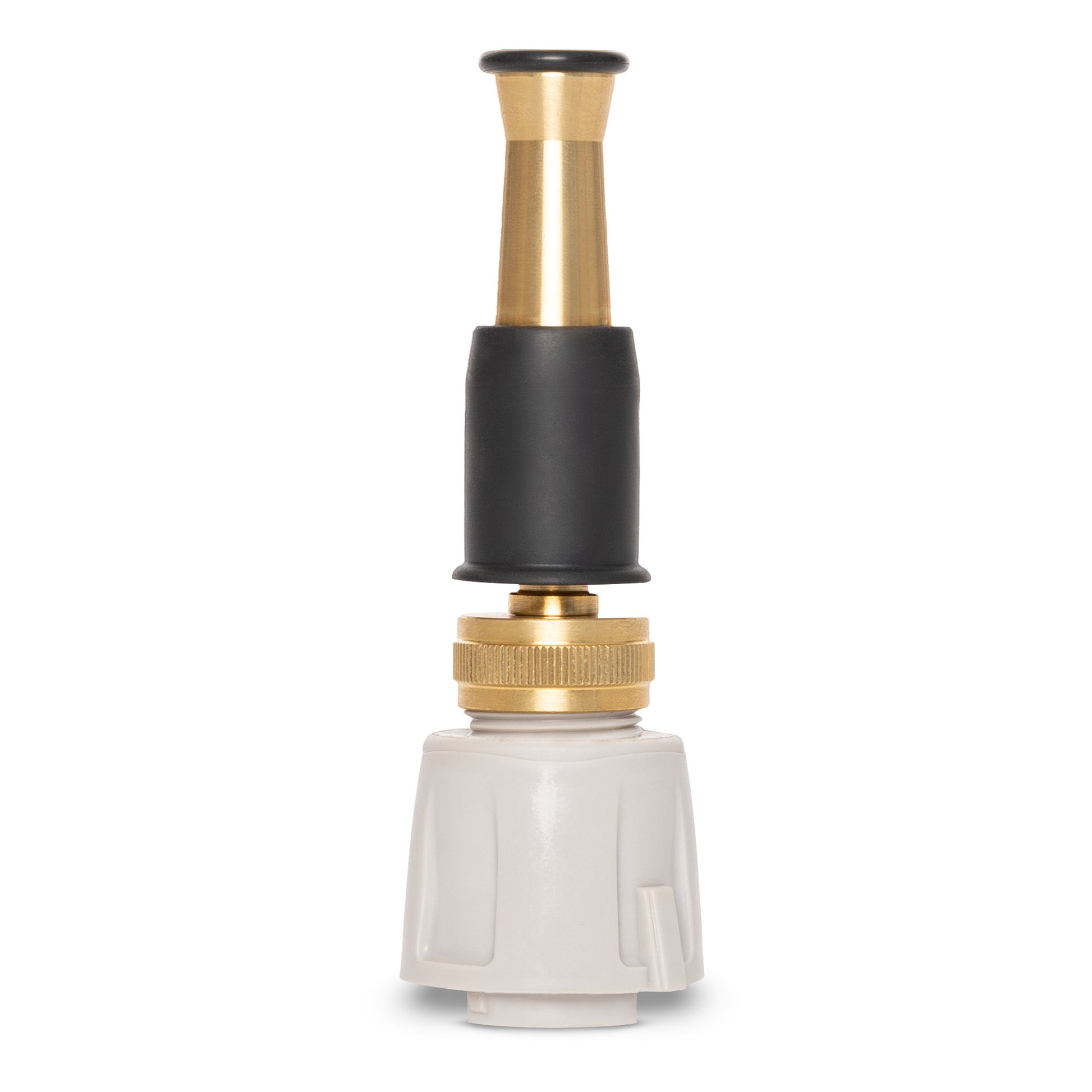 Brass Spray Nozzle and Accessory Connector on white background