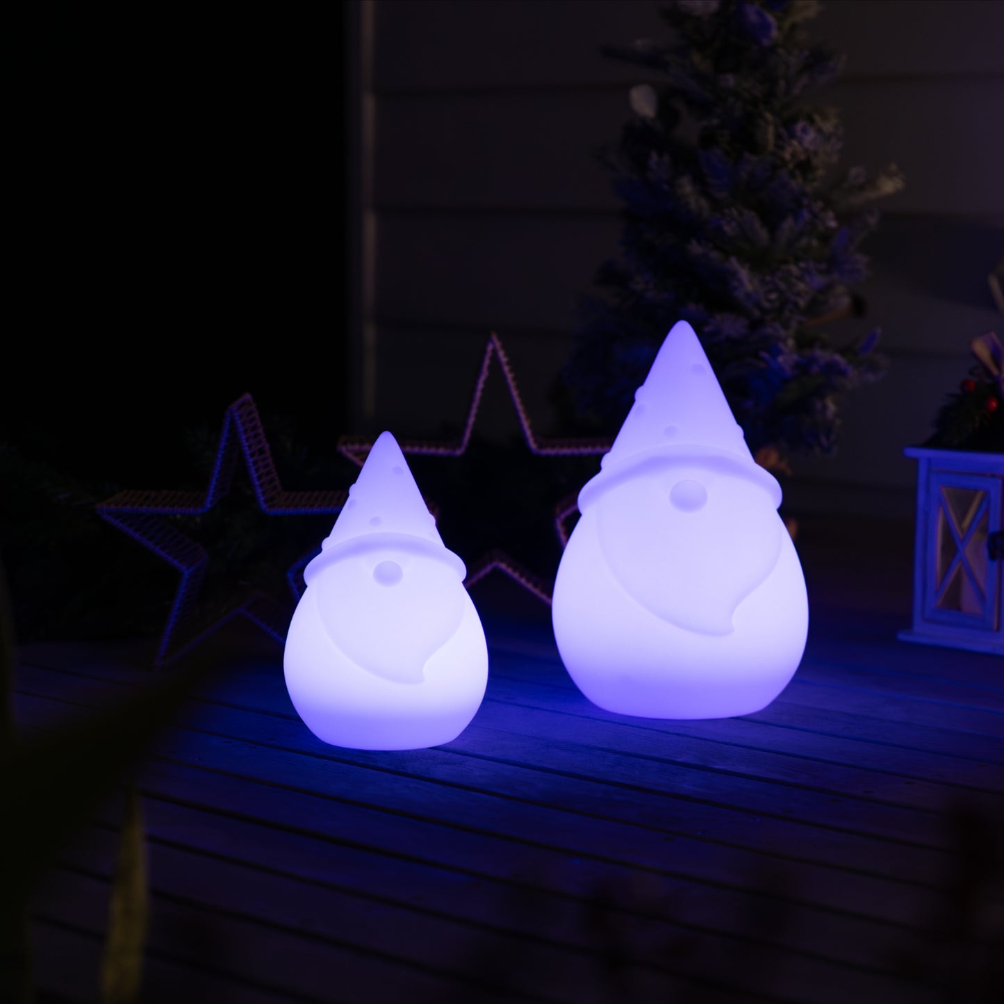 Solar Santa Lights | Multi-colour Settings | Set of 2 | JOLLY