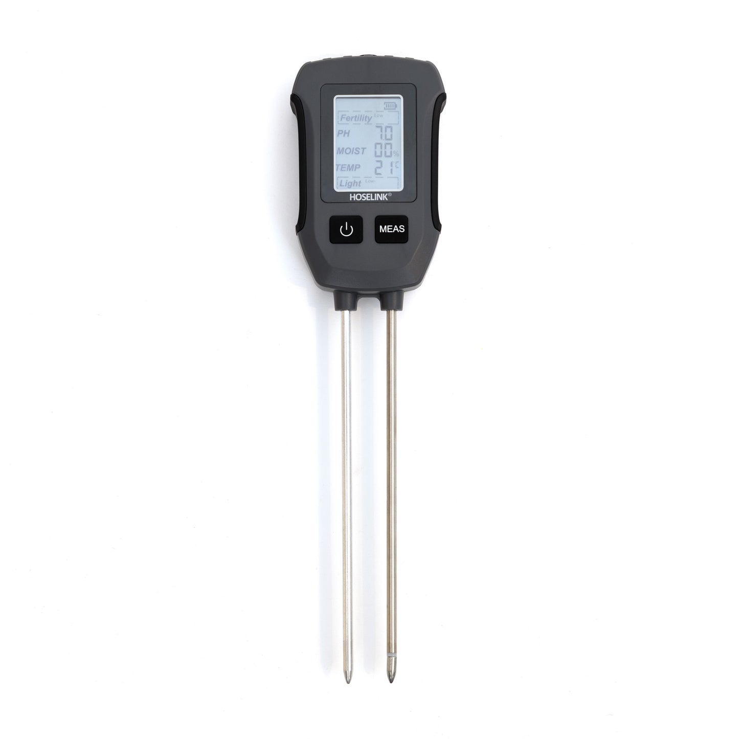 Soil Meter turned on against white background