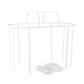 Year-round Greenhouse System for 6 in 1 Garden Bed frame with fodled covers on a white background