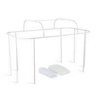 Year-round Greenhouse System for 9 in 1 Garden Bed frame with fodled covers on a white background
