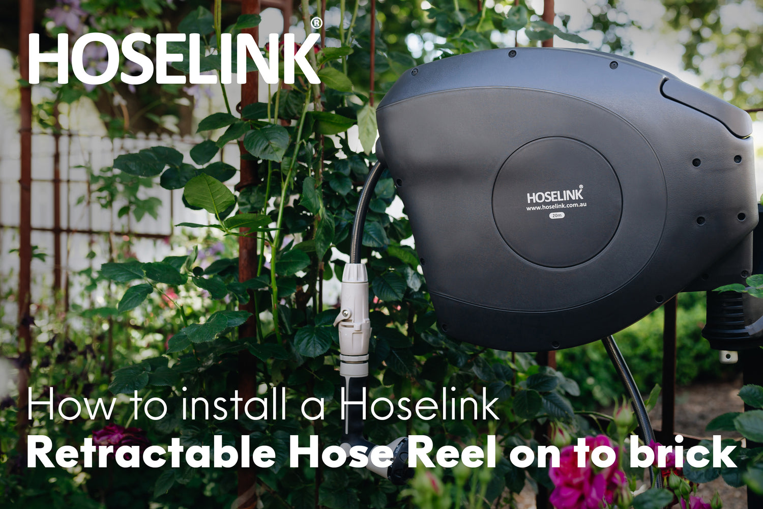 How to install a Hoselink Retractable Hose Reel on to brick