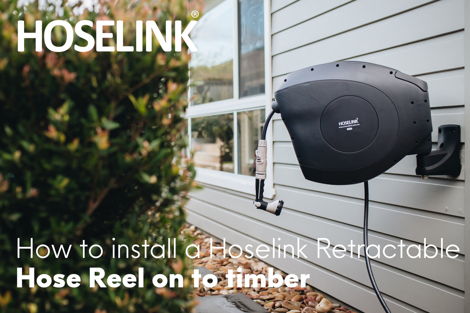 How to install a Hoselink Retractable Hose Reel on to timber