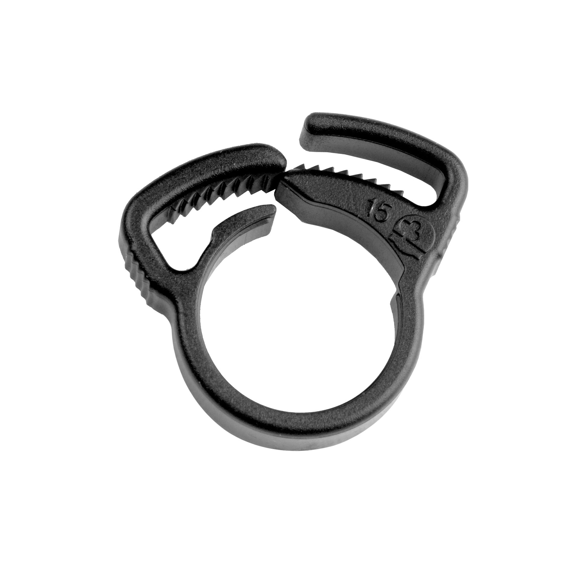 Black 13mm Ratchet Clamp on a white background