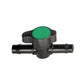Black and green irrigation valve on a white background