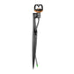 Black under tree sprinkler irrigation spike with a brown head on a white background