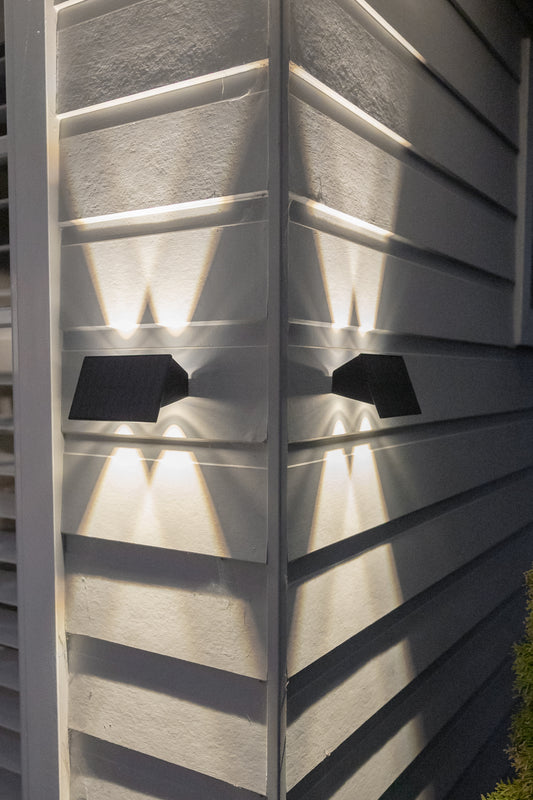 up and down solar wall light 2 pack