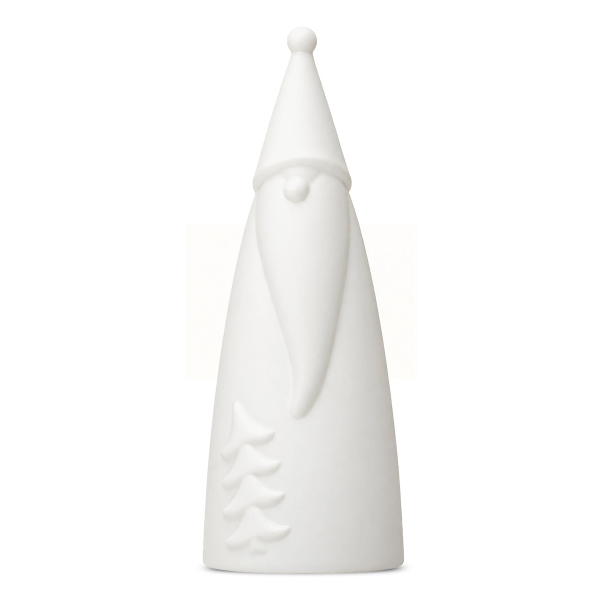 Tall Solar Santa light on a white background