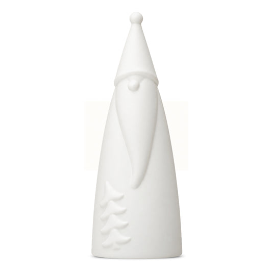Tall Solar Santa light on a white background