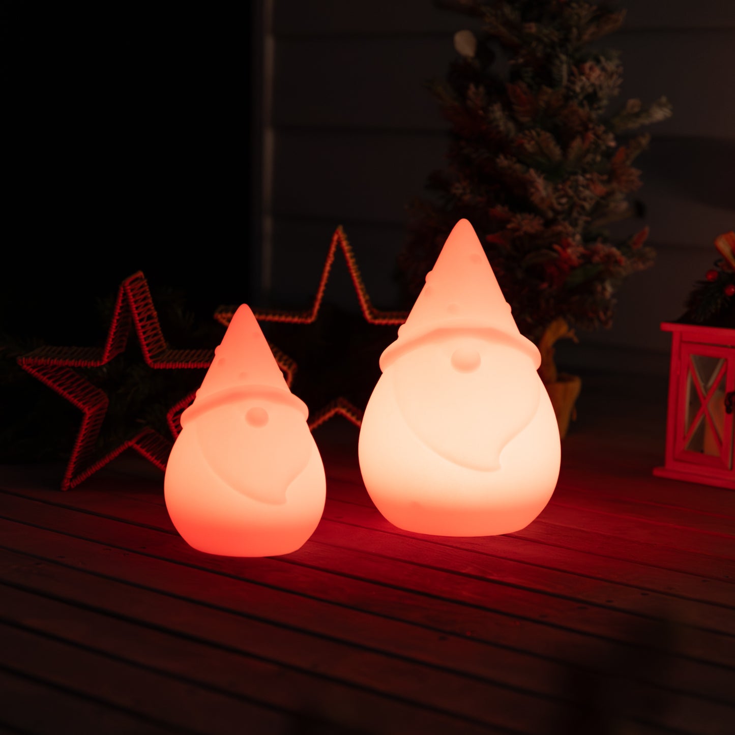 Solar Santa Lights | Multi-colour Settings | Set of 2 | JOLLY