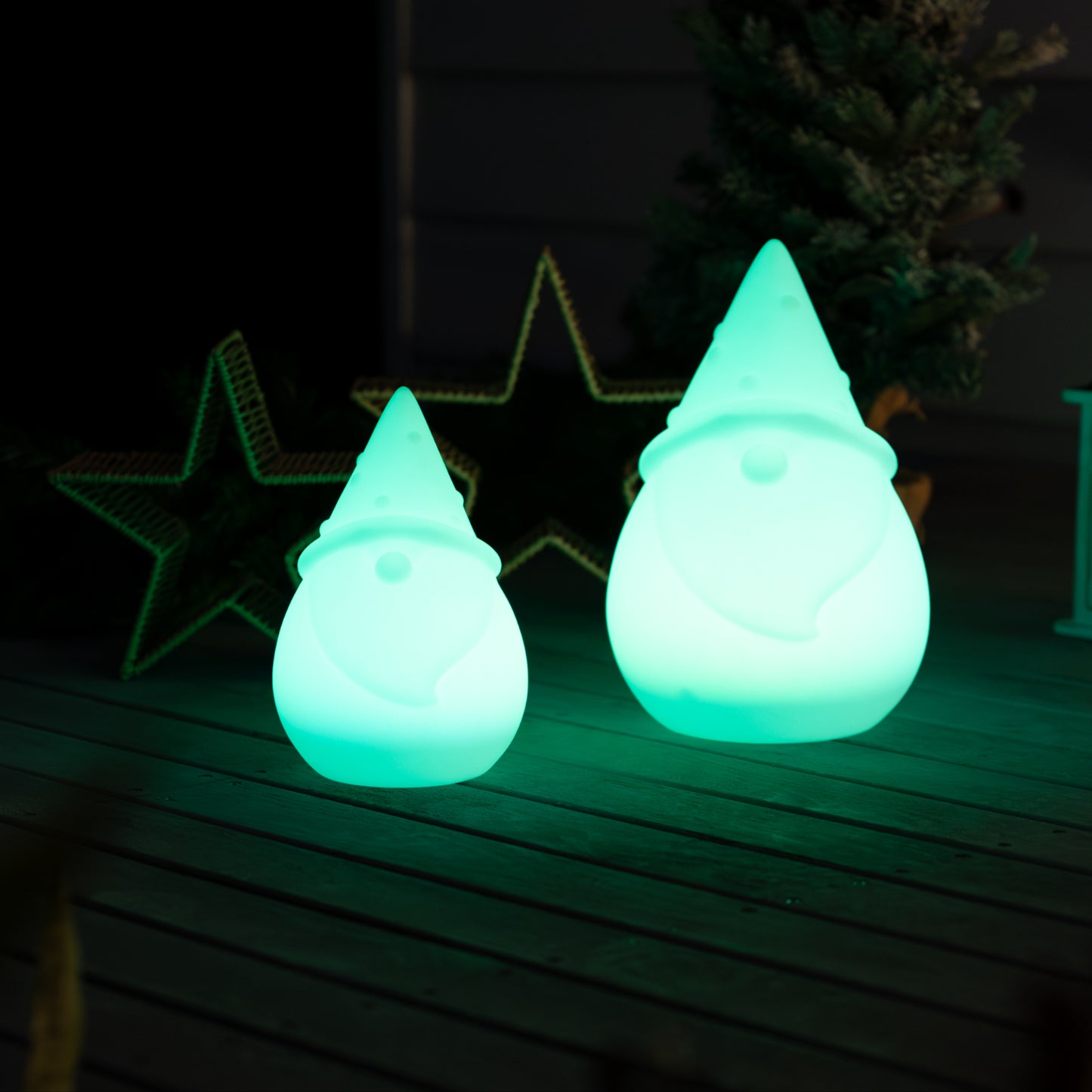 Solar Santa Lights | Multi-colour Settings | Set of 2 | JOLLY