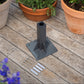 Charcoal Classic Series Ground mount, screws and masonry plugs on a timber deck