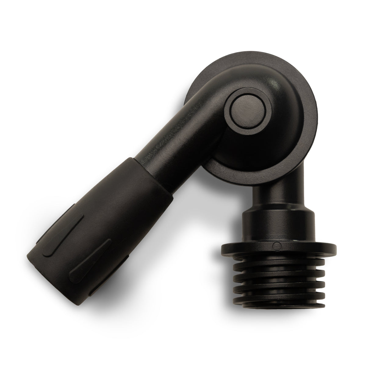 Black Telescopic Cleaning System | Pivot Gutter Cleaner Head Attachment on a white background