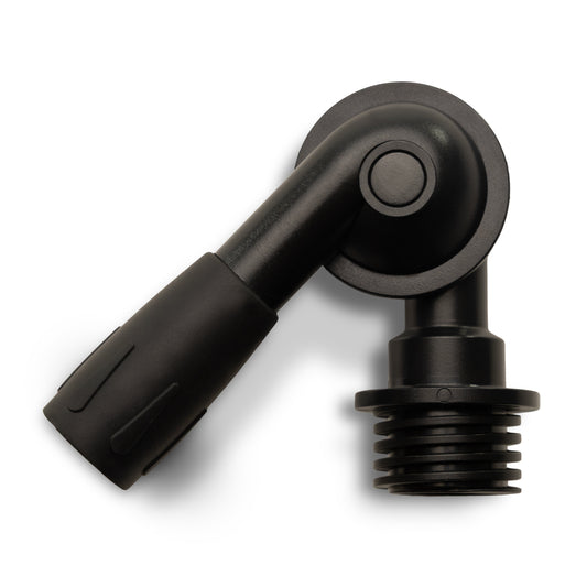 Black Telescopic Cleaning System | Pivot Gutter Cleaner Head Attachment on a white background