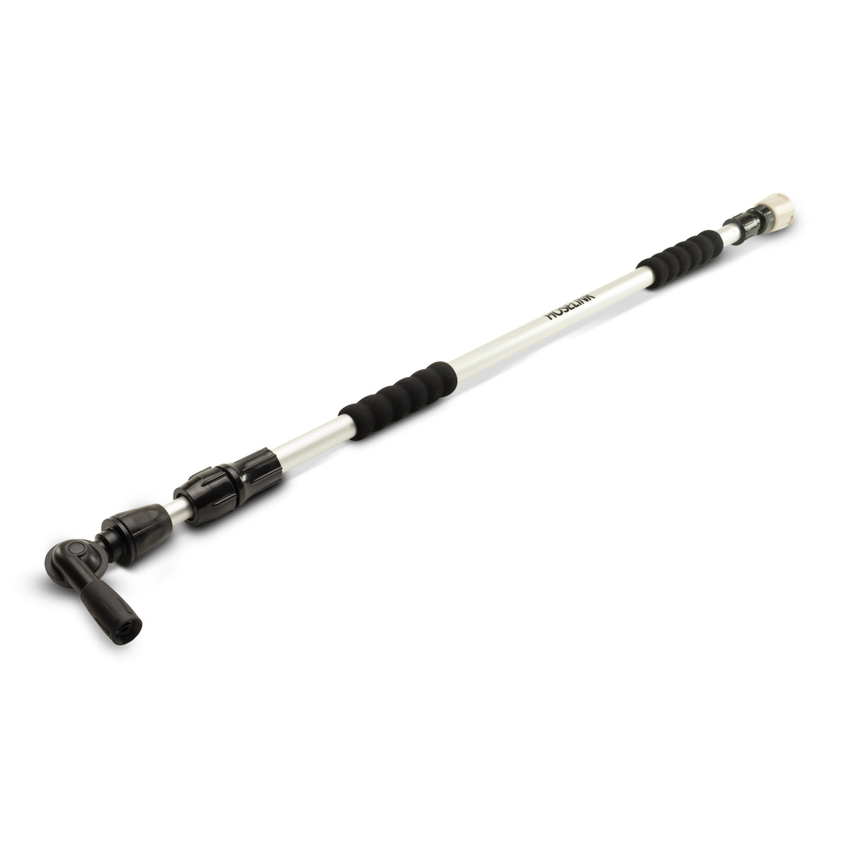 Telescopic Cleaning System | Pivot Gutter Cleaner withblack head and handle grips on a white background