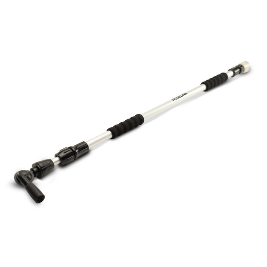 Telescopic Cleaning System | Pivot Gutter Cleaner withblack head and handle grips on a white background