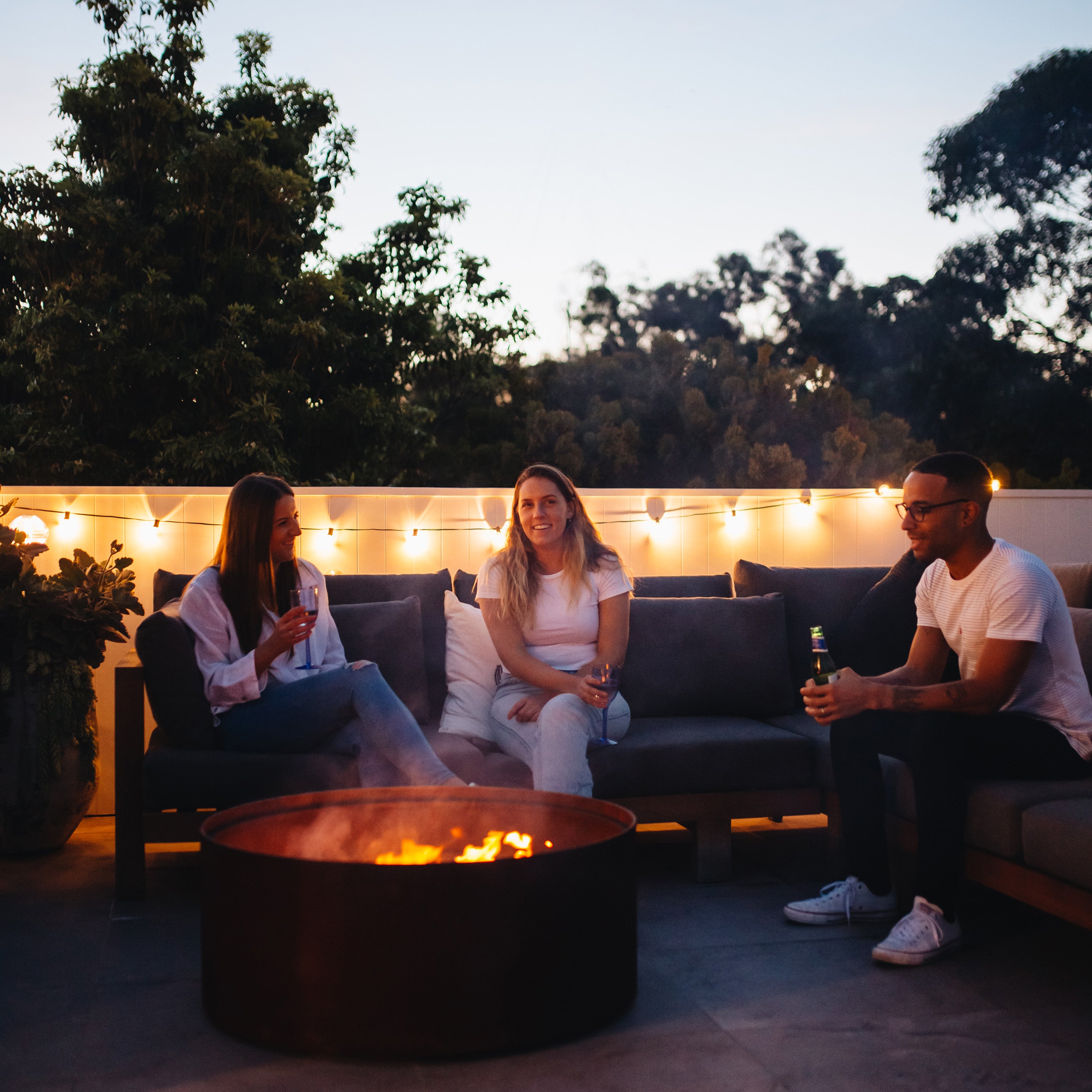 Outdoor Solar Festoon Lights Set Warm White Hoselink