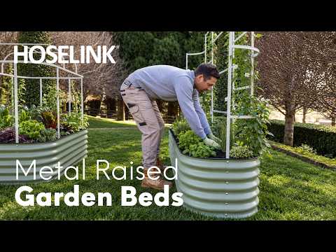 6 in 1 Metal Raised Garden Bed | 43cm Tall | Sage