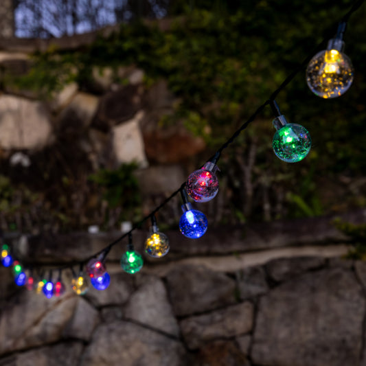 Solar Festive String Lights | Multi-coloured | 50 LED | BUBBLE