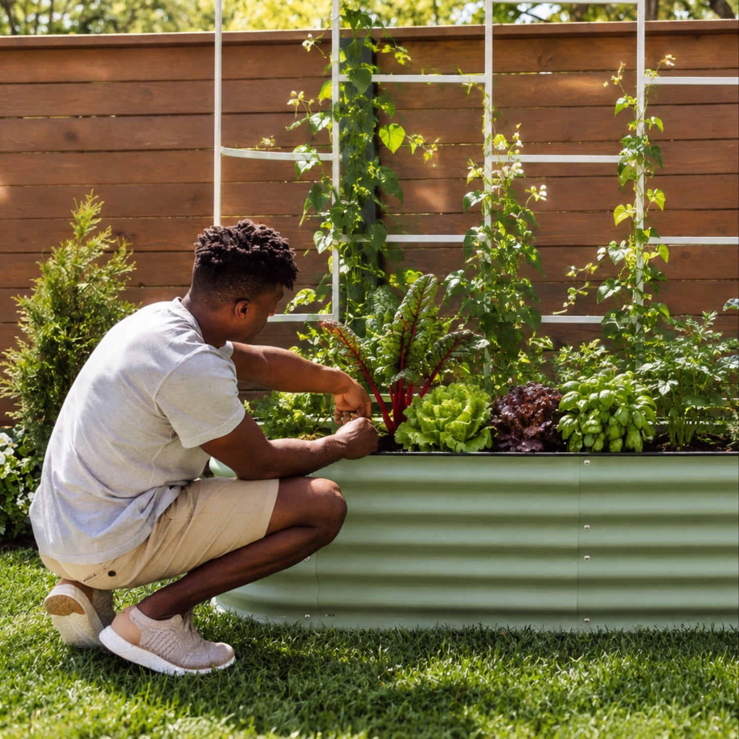 Metal Wall Trellis for 6 in 1 Garden Bed