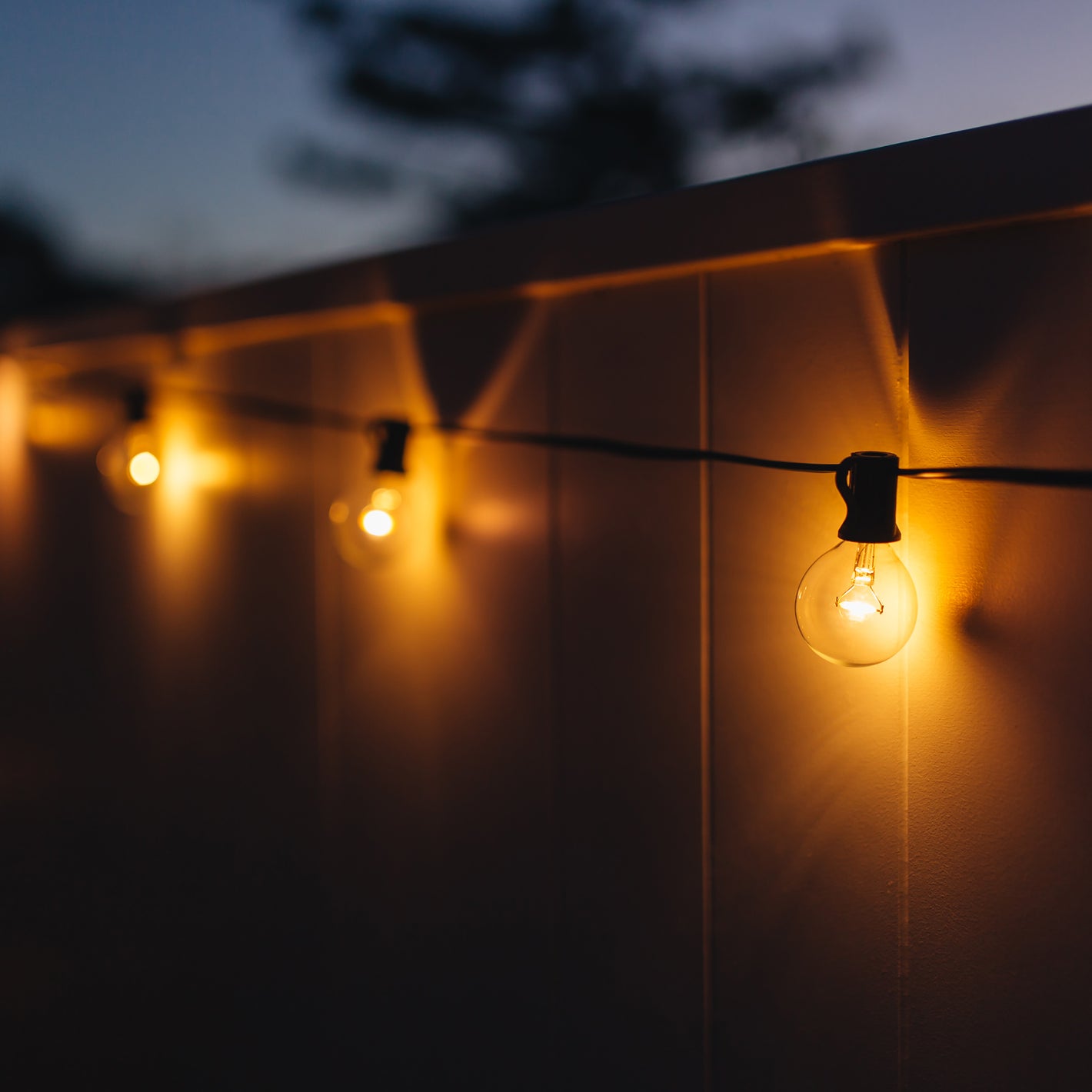 Outdoor Solar Festoon Lights Set Warm White Hoselink