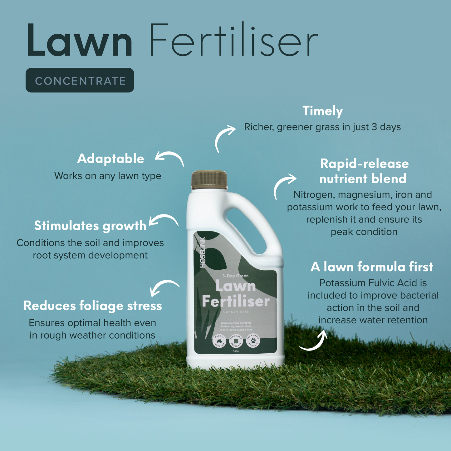 3-Day Green Lawn Fertiliser Concentrate