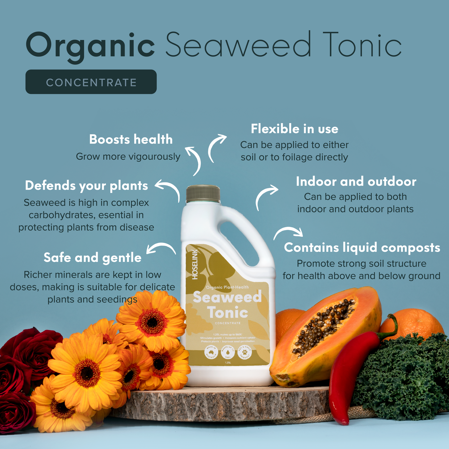 Organic Plant-Health Seaweed Tonic Concentrate