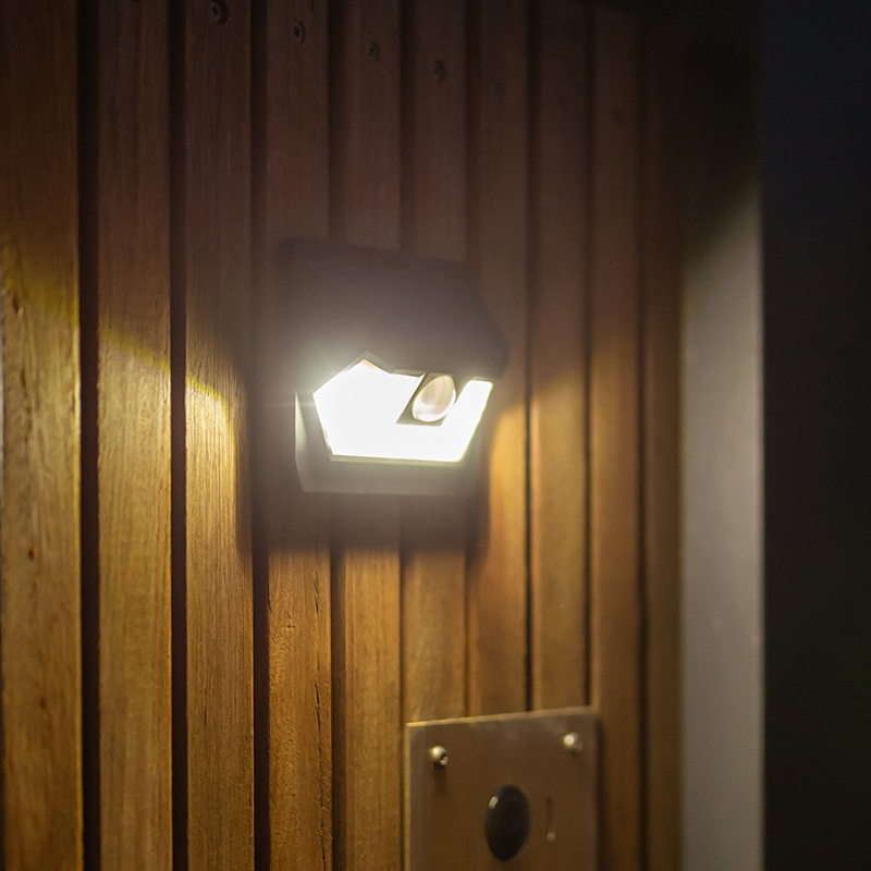Small Solar Wall Lights with Motion Sensor 18LED HAVEN Hoselink