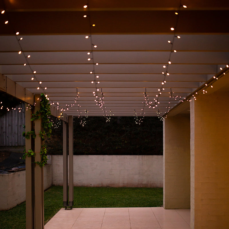 Warm patio store lights