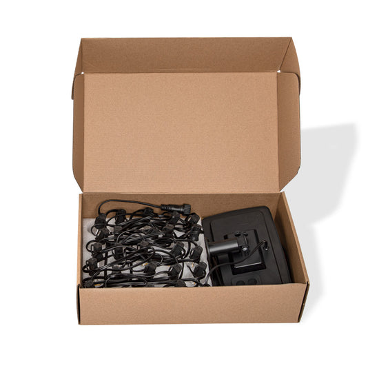 Outdoor Solar Festoon Lights Set Warm White Hoselink