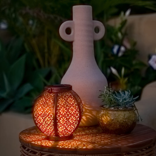 Moroccan Inspired Solar Lantern | 1LED | BAZAAR