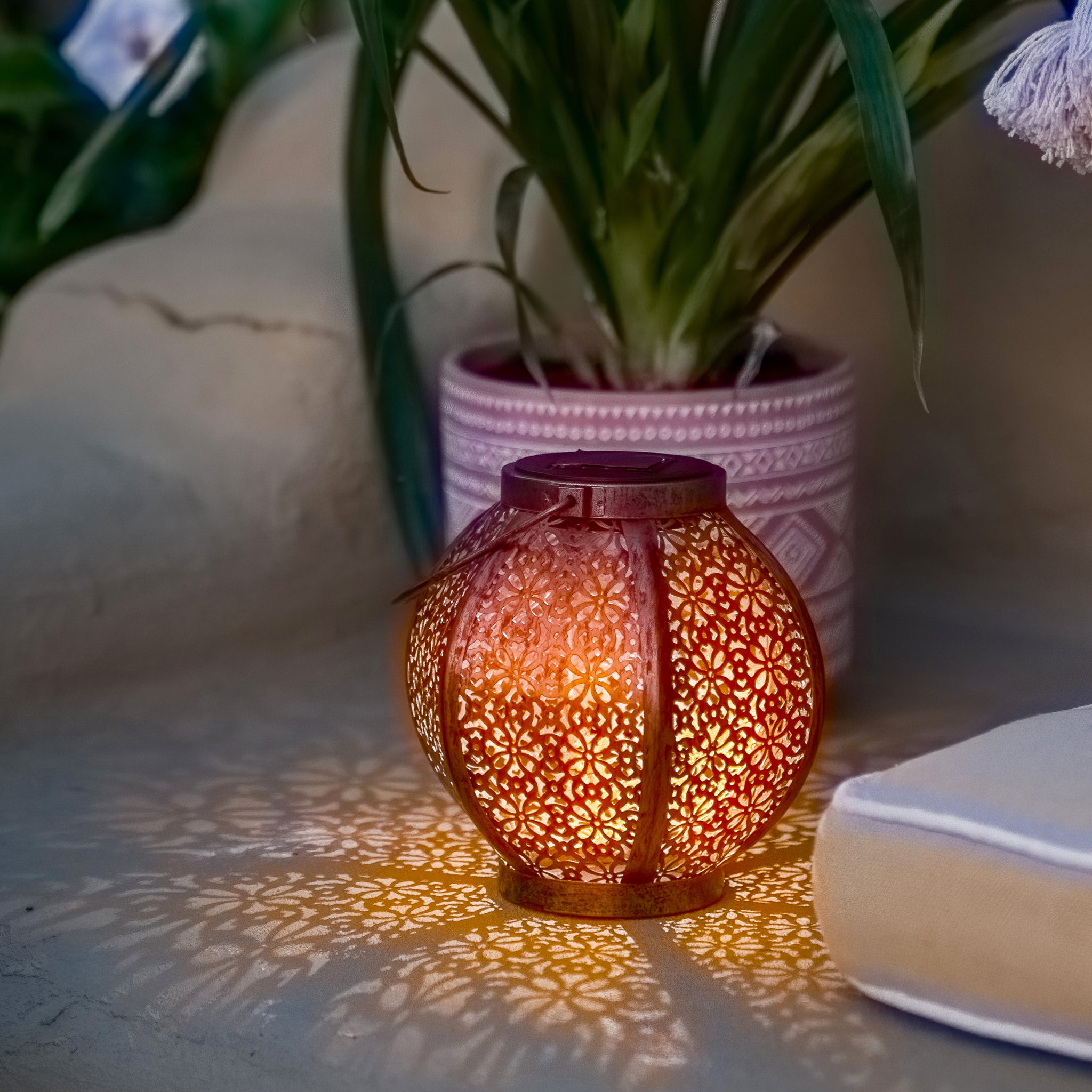 Moroccan Outdoor Solar Lights Moroccan LED Solar Lantern Hoselink