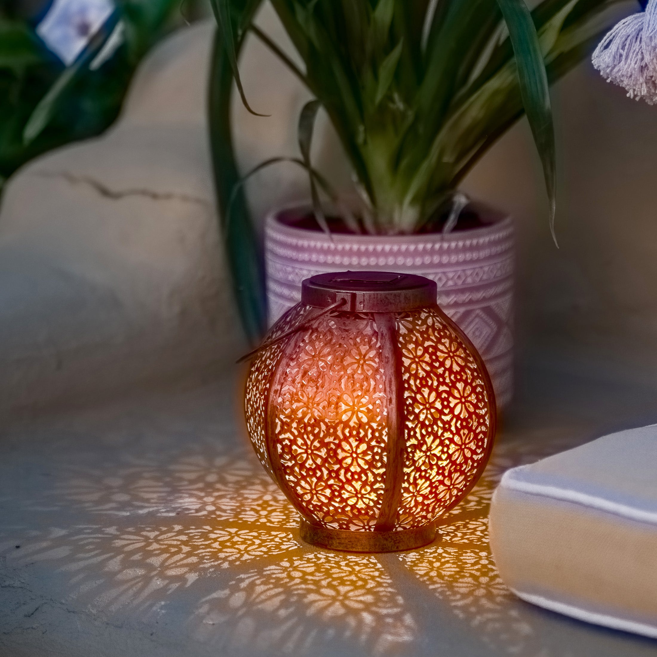 Moroccan Outdoor Solar Lights Moroccan LED Solar Lantern Hoselink