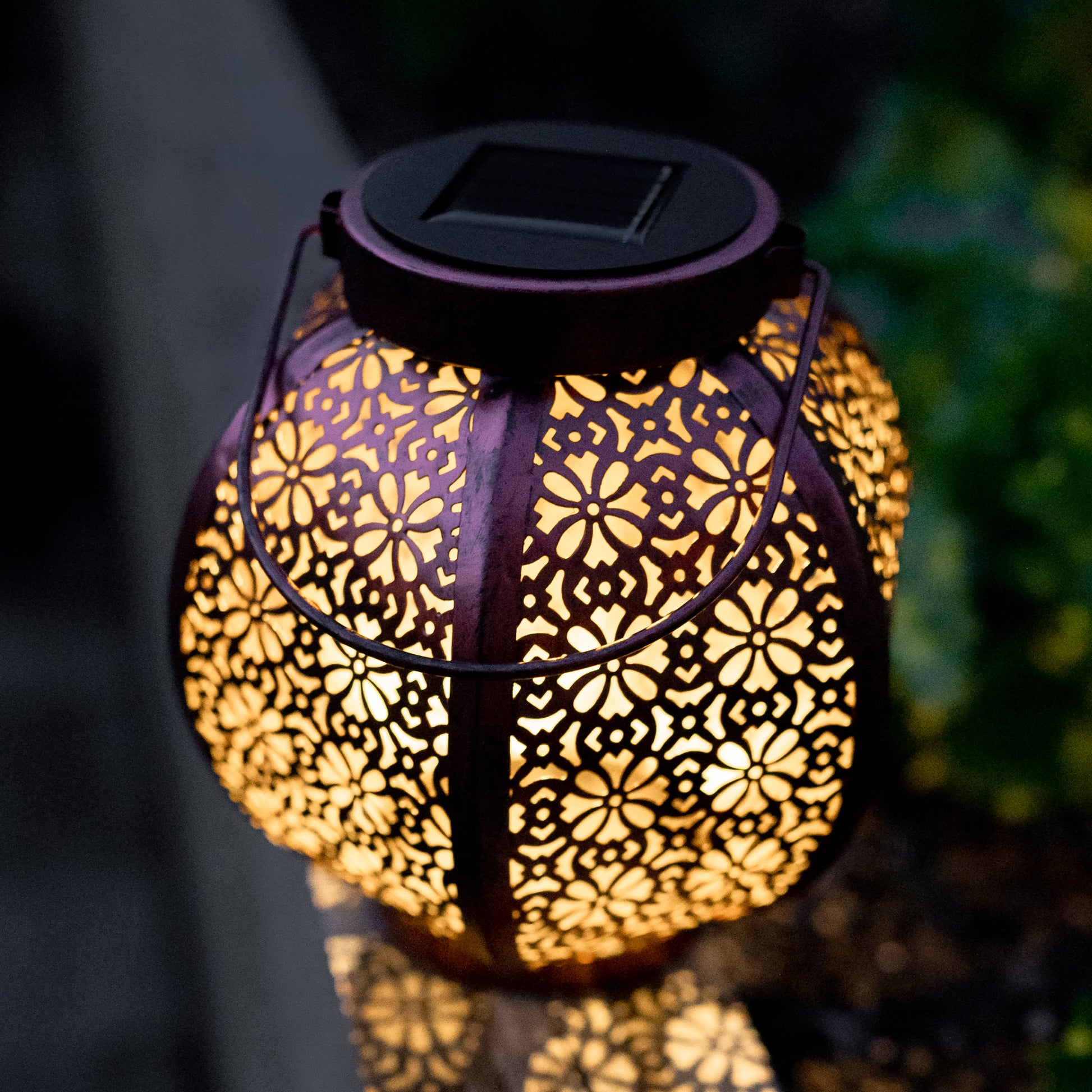 Moroccan Outdoor Solar Lights Moroccan LED Solar Lantern – Hoselink