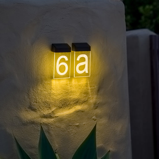 Solar House Numbers LED Light Multicolour Hoselink