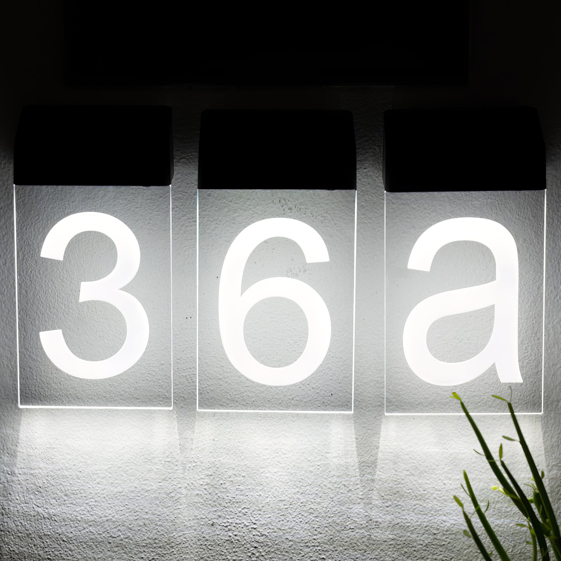 Solar Illuminated House Numbers SpringUp Solar Powered House Number