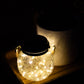 Solar Jar Light | Crackle Glass Lantern | 40LED | SPARKLE