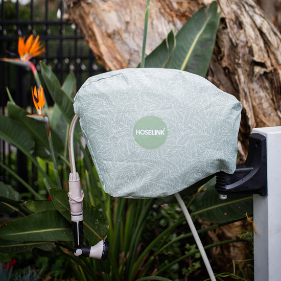 Garden Hose Reel Cover Green Fern Outdoor Hose Reel Cover Hoselink